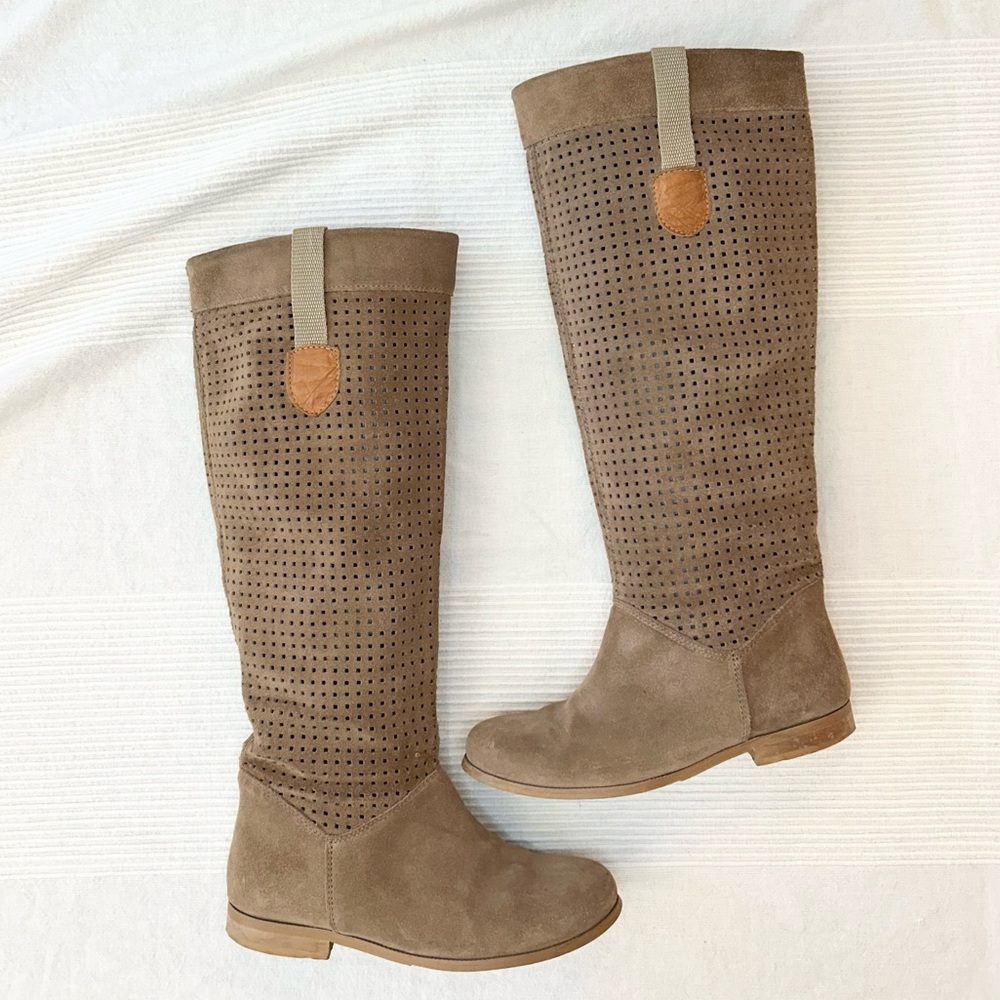 Suede Leather Riding Boots - Picture 9 of 15